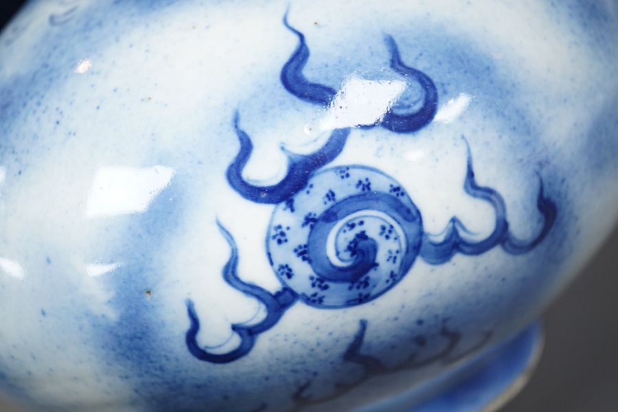 A Chinese blue and white ‘dragon’ bottle vase, 19th century